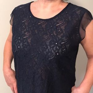 THE LIMITED elegant top with sheer back